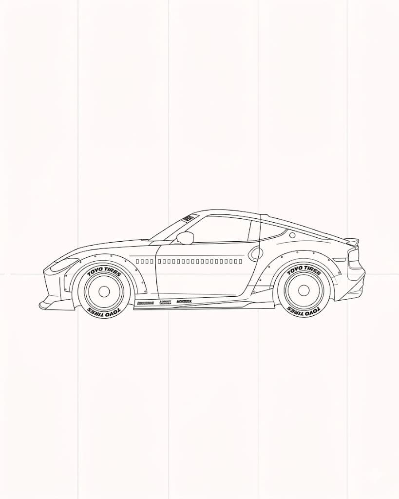 The Garage 46 SEMA Z build illustration